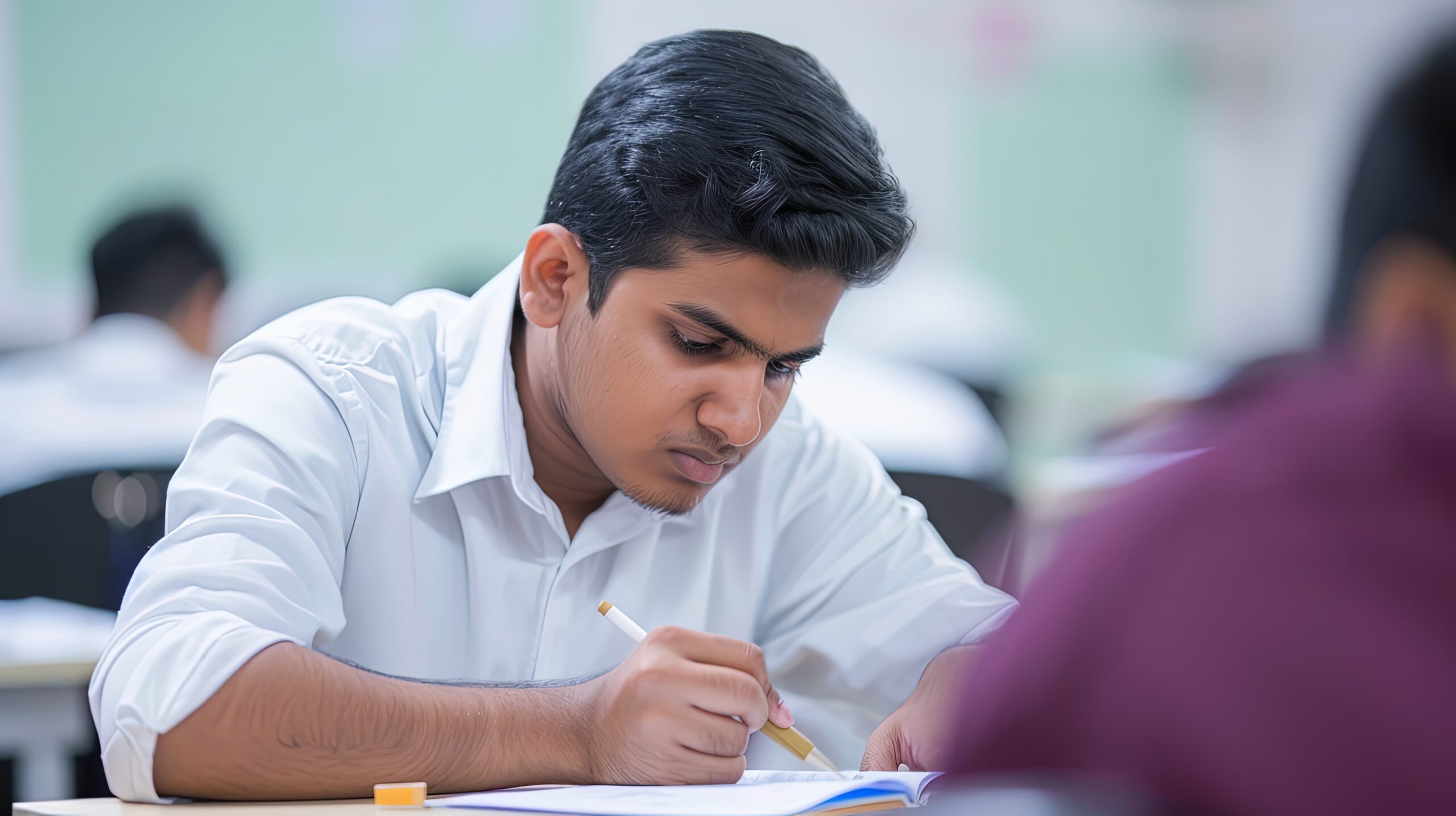 Student writing exam